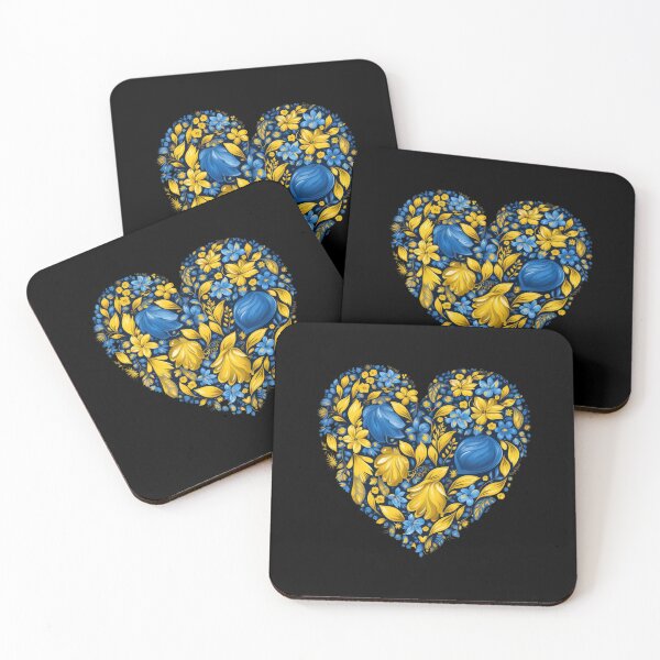 Item preview, Ukrainian Flag Heart Blue And Yellow Pride designed and sold by Ujourney.