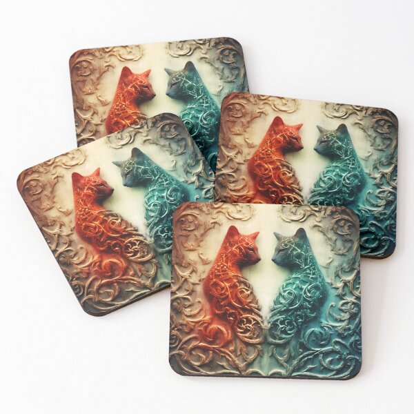 Item preview, Ornamented Cat buddies designed and sold by ManuelAndreas.