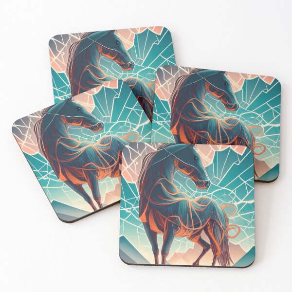 Item preview, Painting of a horse with geometric lines designed and sold by Aktio  Design.
