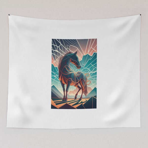 Item preview, Painting of a horse with geometric lines designed and sold by Aktio  Design.