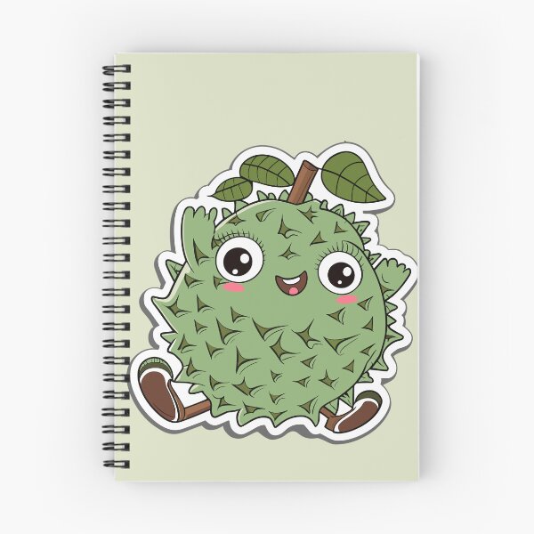 Item preview, A smiling durian cute fruit, kawaii cartoon durian designed and sold by EmeraldeaArt.