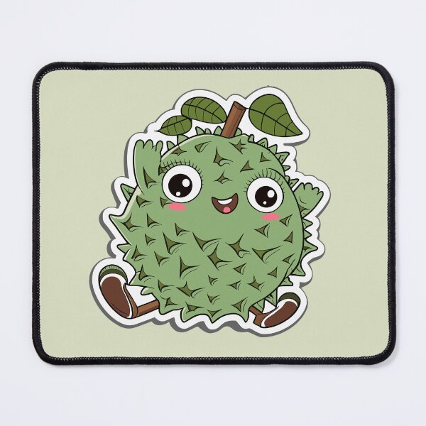 Item preview, A smiling durian cute fruit, kawaii cartoon durian designed and sold by EmeraldeaArt.