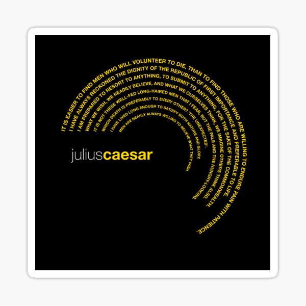 Item preview, Julius Caesar famous quotes poster [gold] designed and sold by CMYKStudio.