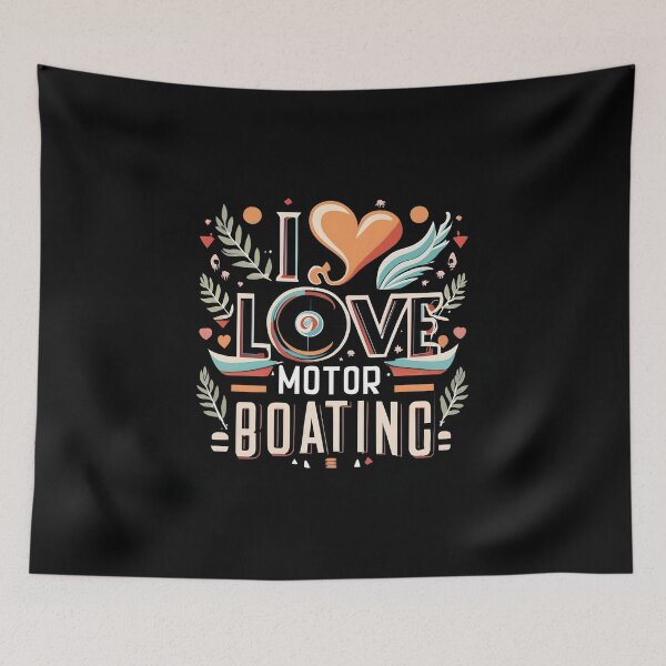 Item preview, I Love Motor Boating - Nautical Watercraft Design designed and sold by ArtistriWear.