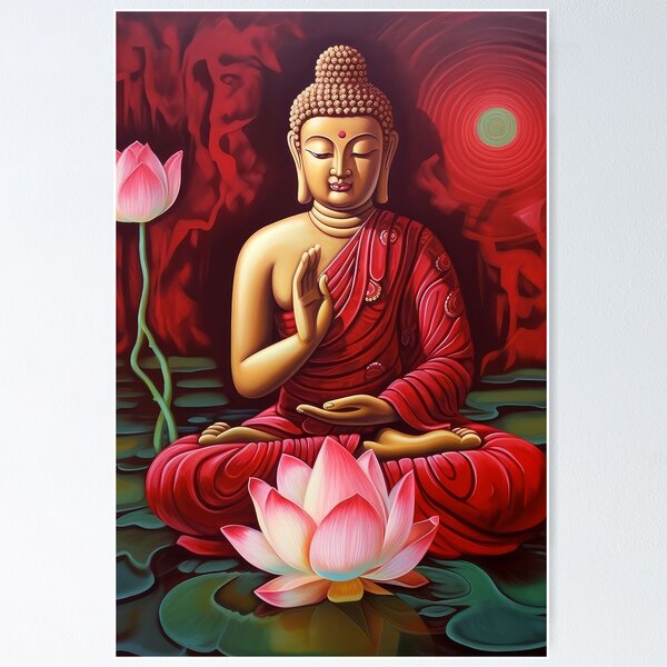 be happy little buddha - zen little buddha lotus position  Poster for Sale  by 0umStore