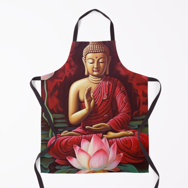 Item preview, red Geometric Buddha designed and sold by bharuarts.