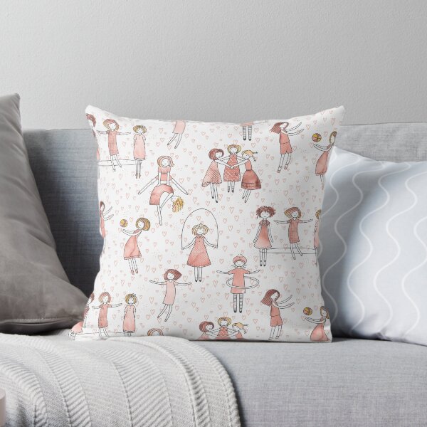 Ring a Ring o' Roses Throw Pillow