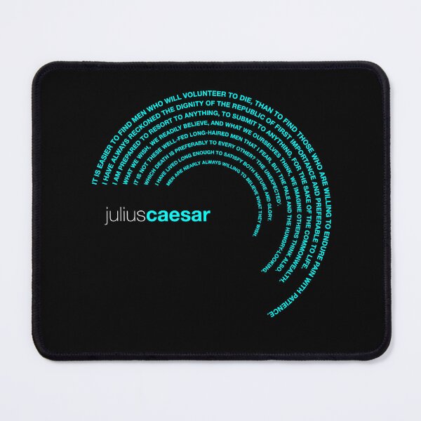 Item preview, Julius Caesar famous quotes poster [aqua] designed and sold by CMYKStudio.