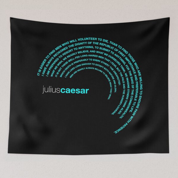Item preview, Julius Caesar famous quotes poster [aqua] designed and sold by CMYKStudio.