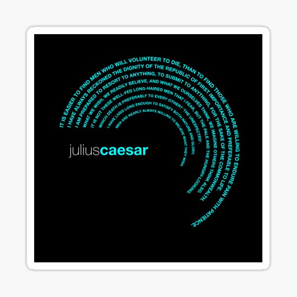 Item preview, Julius Caesar famous quotes poster [aqua] designed and sold by CMYKStudio.