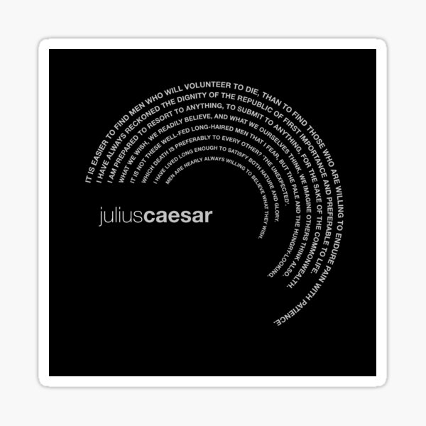 Item preview, Julius Caesar famous quotes poster [silver] designed and sold by CMYKStudio.