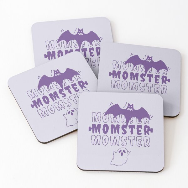 Item preview, Halloween costume for Mom. Momster typography with scared bat and boo ghost designed and sold by VieBelieve.