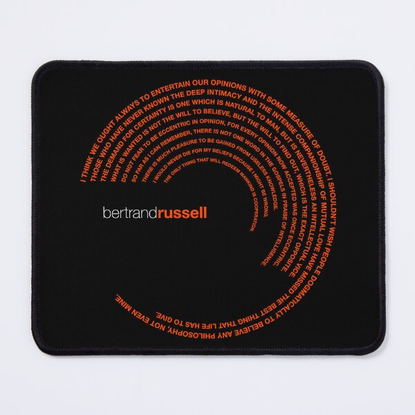 Item preview, Bertrand Russell famous quotes poster [orangered] designed and sold by CMYKStudio.