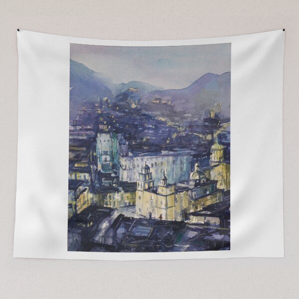 Item preview, Guanajuato aerial view at night.  Guanajuato art designed and sold by rfoxphoto.