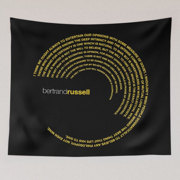 Item preview, Bertrand Russell famous quotes poster [gold] designed and sold by CMYKStudio.