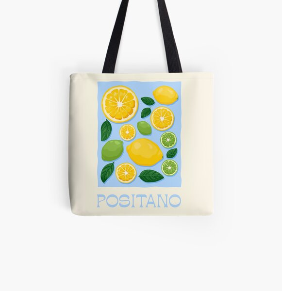 Shopping Bag Valencia, Lemon Print Tote Bag