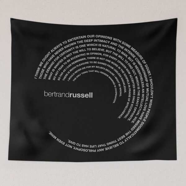 Item preview, Bertrand Russell famous quotes poster [silver] designed and sold by CMYKStudio.