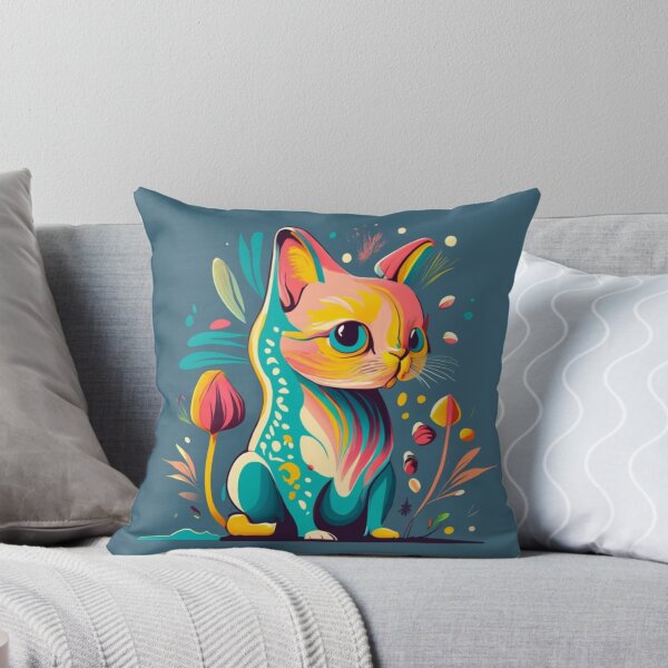 Item preview,  The Serene Cat in the Field of Flowers designed and sold by Rafal Saluszewski.