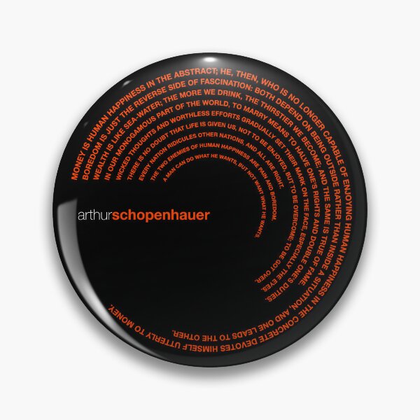 Item preview, Arthur Schopenhauer famous quotes poster [orangered] designed and sold by CMYKStudio.