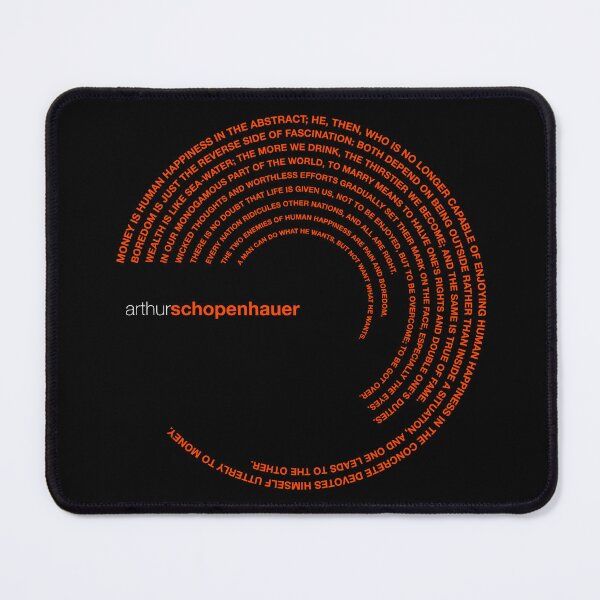 Item preview, Arthur Schopenhauer famous quotes poster [orangered] designed and sold by CMYKStudio.