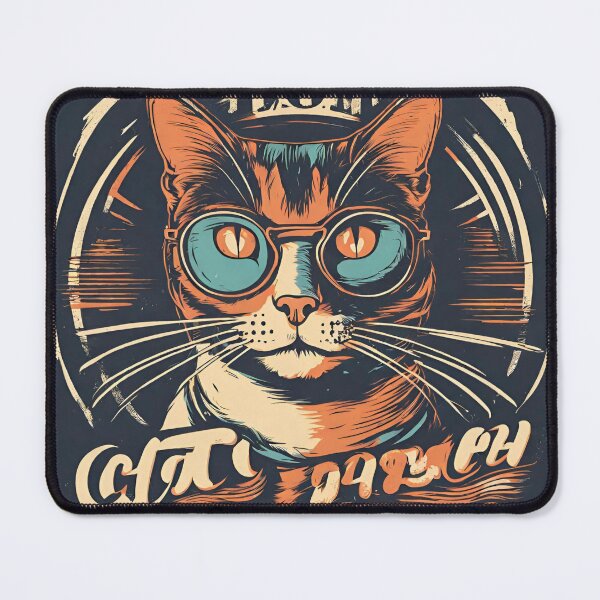 Item preview, Cat, retro t-shirt design, vintage slogan designed and sold by ponpun57.