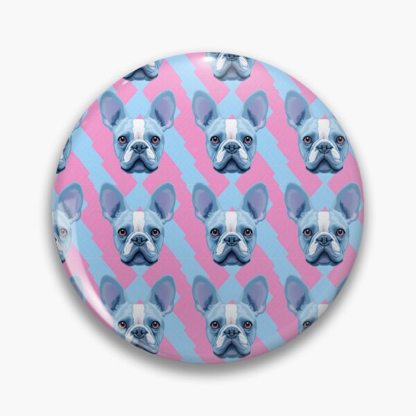 Item preview, Blue and Pink Frenchie Composite Overlay Pattern #1 designed and sold by ARTficiallyAnon.
