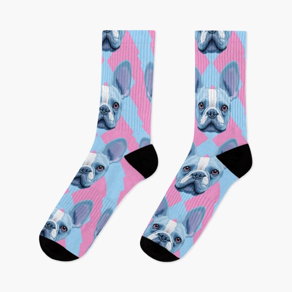 Item preview, Blue and Pink Frenchie Composite Overlay Pattern #1 designed and sold by ARTficiallyAnon.