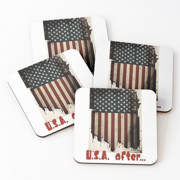Item preview, United States flag with the inscription "USA After stickers and t-shirt designed and sold by Mickeymouse2023.