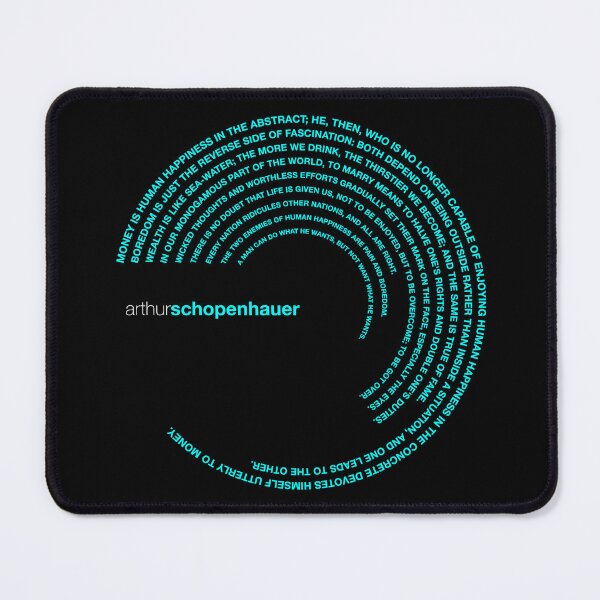 Item preview, Arthur Schopenhauer famous quotes poster [aqua] designed and sold by CMYKStudio.