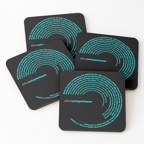 Item preview, Arthur Schopenhauer famous quotes poster [aqua] designed and sold by CMYKStudio.