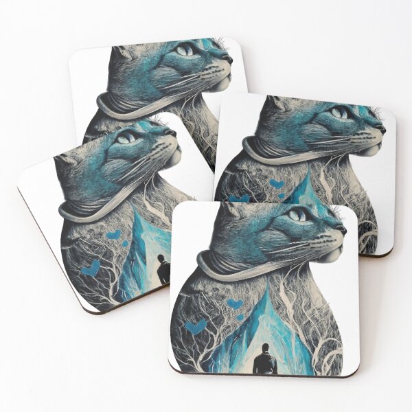 Item preview, Cat double exposure with a man designed and sold by Aktio  Design.