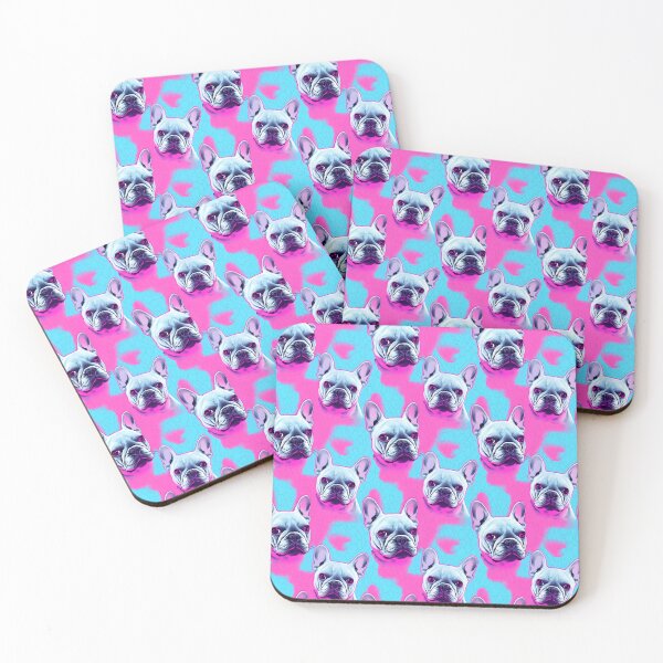 Item preview, Blue and Pink Frenchie Composite Overlay Pattern #3 designed and sold by ARTficiallyAnon.
