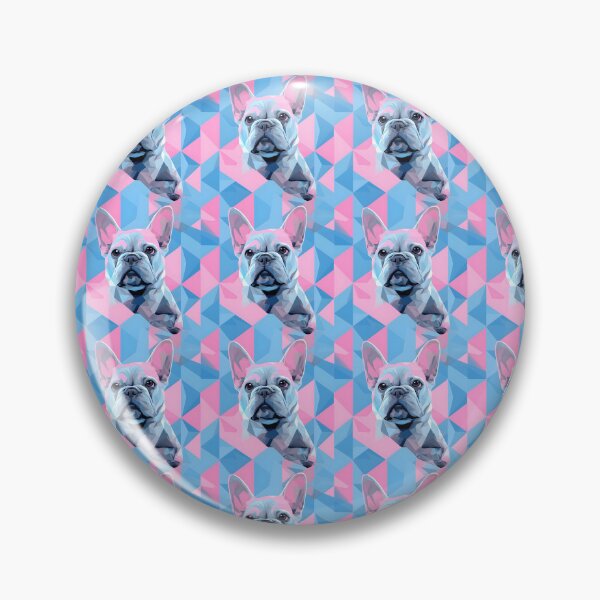 Item preview, Blue and Pink Frenchie Composite Overlay Pattern #4 designed and sold by ARTficiallyAnon.