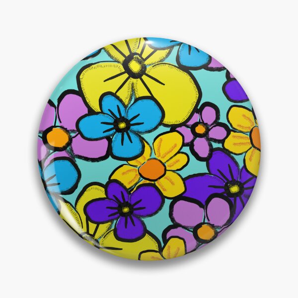 Item preview, retro colorful flower pattern designed and sold by pauloneill-art.