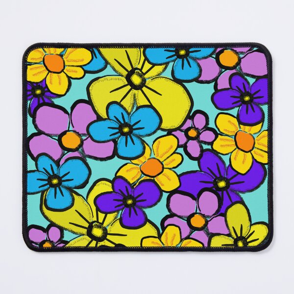 Item preview, retro colorful flower pattern designed and sold by pauloneill-art.