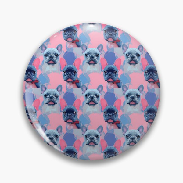 Item preview, Blue and Pink Frenchie Composite Overlay Pattern #6 designed and sold by ARTficiallyAnon.