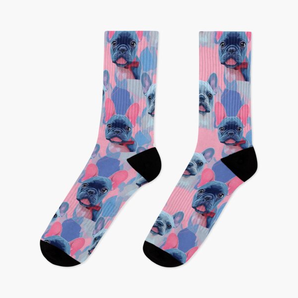Item preview, Blue and Pink Frenchie Composite Overlay Pattern #6 designed and sold by ARTficiallyAnon.