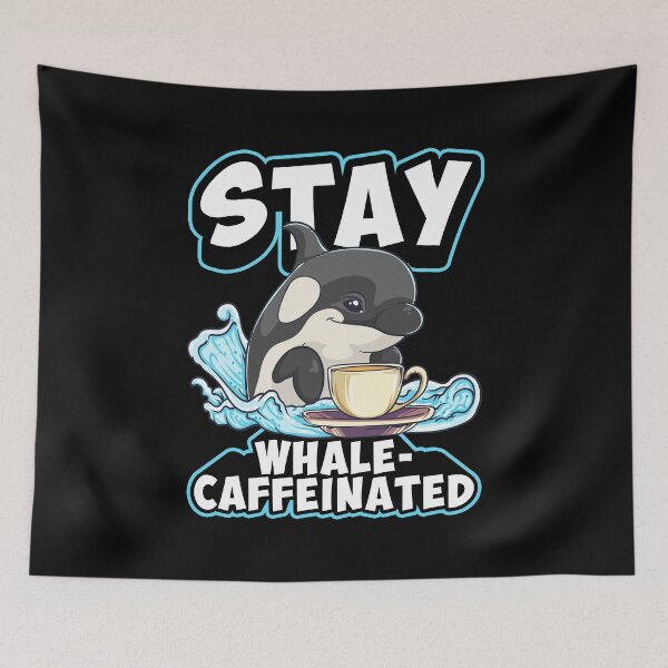 Item preview, Whale Caffeinated Coffee Pun Men Women Funny Orca Coffee designed and sold by KsuAnn.