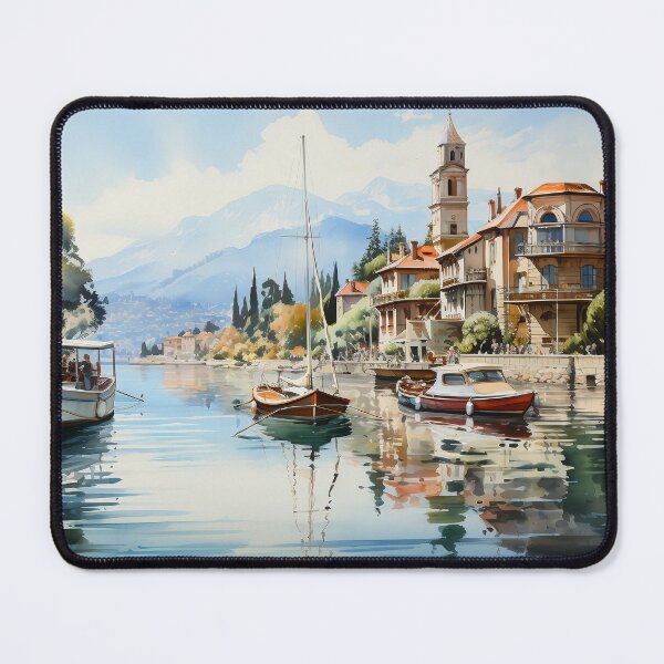 Item preview, watercolor of Lake Maggiore designed and sold by Mickeymouse2023.
