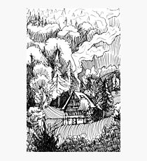 Mountain Cottage Photographic Print