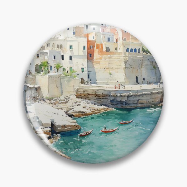 Item preview, Watercolor Polignano, Puglia, Italy designed and sold by Mickeymouse2023.