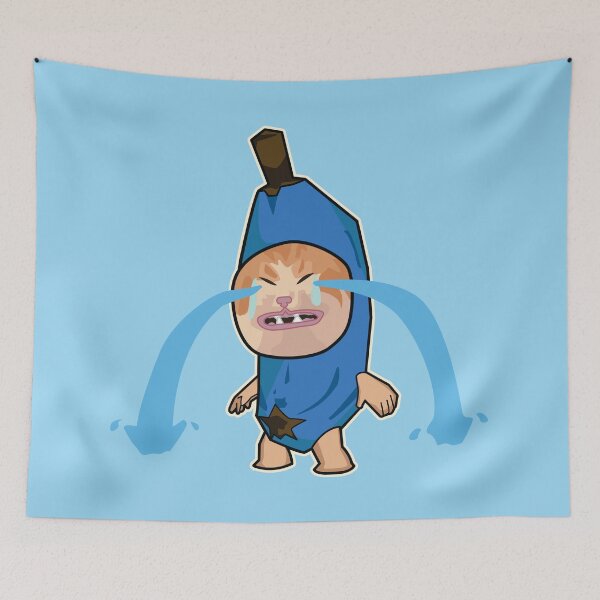 Item preview, BLUE sad cry banana cat - happy hapi cat meme designed and sold by Rzera-.