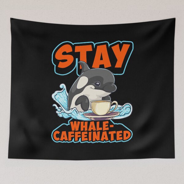 Item preview, Whale Caffeinated Coffee Pun Men Women Funny Orca Coffee designed and sold by KsuAnn.