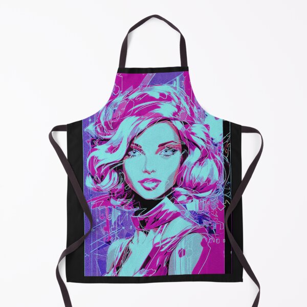 Item preview, cyber punk funky portrait designed and sold by KlaudiDesignArt.