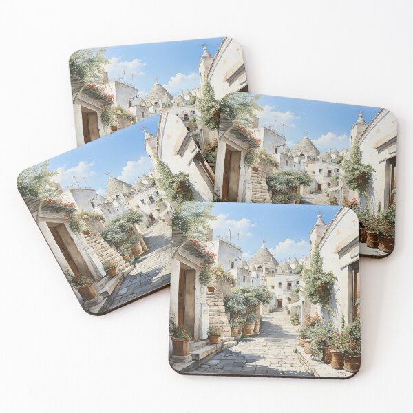 Item preview, Watercolor Alberobello city in Puglia Italy designed and sold by Mickeymouse2023.