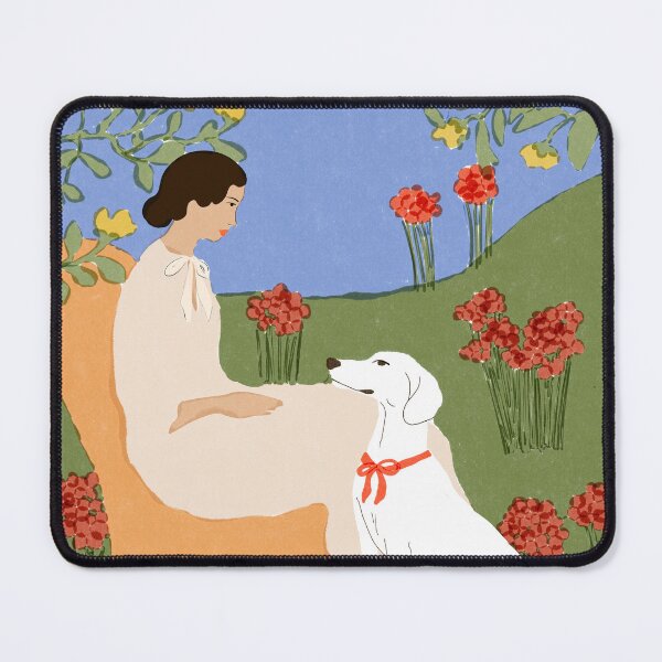 Item preview, Lady and her dog designed and sold by chotnelle.