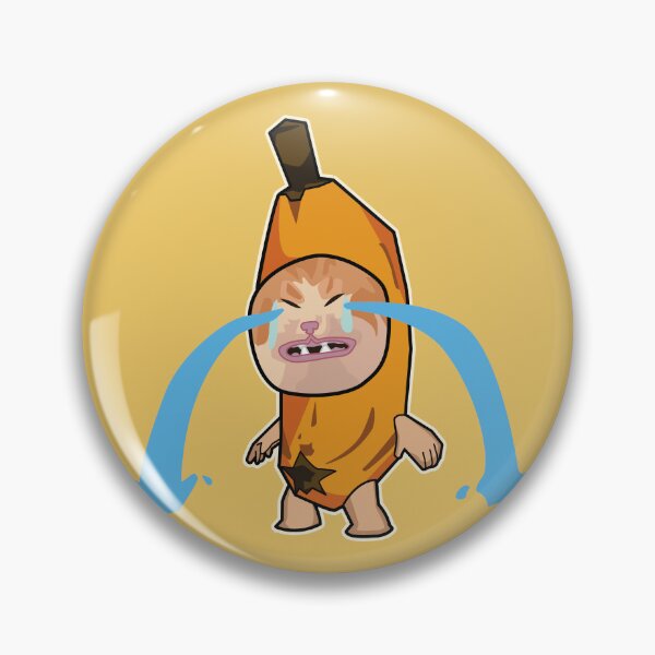 Item preview, ORANGE sad cry banana cat - happy hapi cat meme designed and sold by Rzera-.