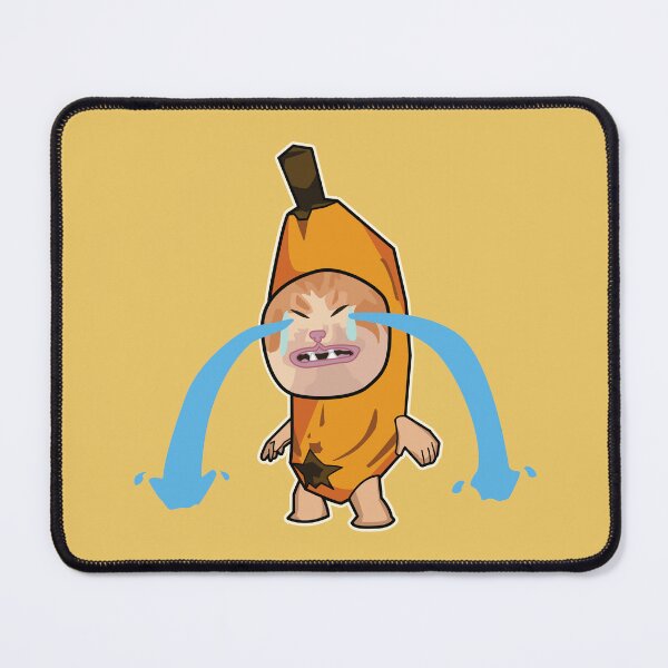 Item preview, ORANGE sad cry banana cat - happy hapi cat meme designed and sold by Rzera-.