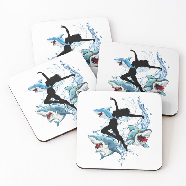Item preview, Girl dancing with sharks designed and sold by InverseArt.