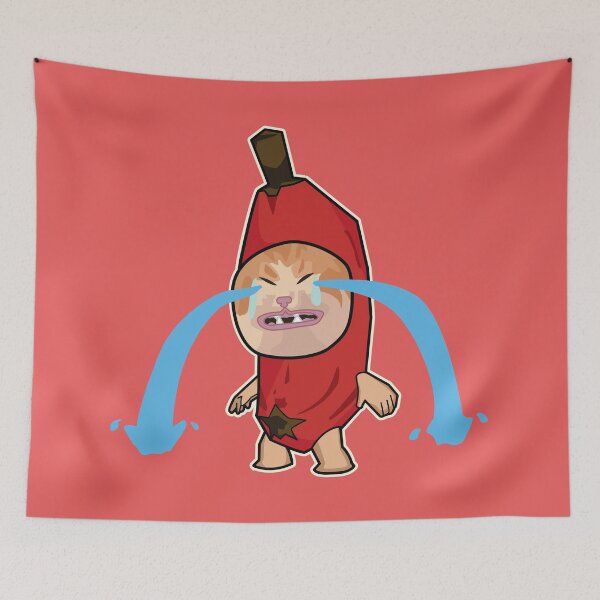 Item preview, RED sad cry banana cat - happy hapi cat meme designed and sold by Rzera-.